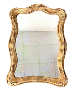 Miroir mural rond en rotin écologique fait à la main taille personnalisable Design traditionnel décoratif décor à la maison livraison rapide Vietnam - Product Image 5
