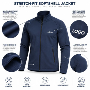 Men Softshell Jacket Waterproof Shell Jacket Outdoor Trekking Jacket Windproof Casual Winter Coat - Product Image 6