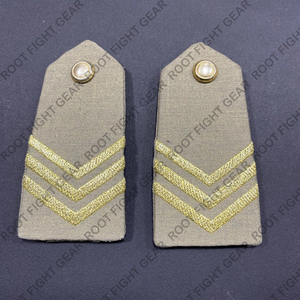 Albania Uniform Epaulet Shoulder <b>Badge</b> Customized Colors Embroidered Safety <b>Pin</b> Sew-On High Quality Bullion Wire - Product Image 2