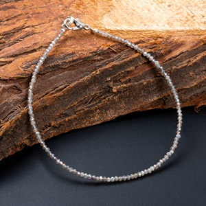 Pulsera de Labradorita Mística con Cuentas Microfacetadas de 2mm, Pulsera de Piedras Preciosas Redondas, Joyería de Cristal Curativo para Mujer, Hecha a Mano, Natural - Product Image 5