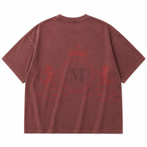 Camiseta Moderna con Hombros Caídos y Efecto Desgastado por el Sol, con Tela Suave para Uso Casual al Aire Libre y Moda Diaria - Product Image 3