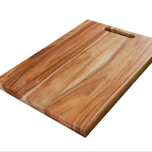 Planche à découper en bois d'acacia massif, extra épaisse, durable, respectueuse des couteaux, avec une poignée intégrée élégante pour la cuisine et le service quotidiens - Product Image 1