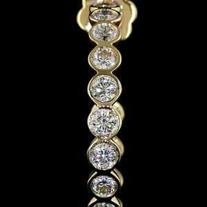 ต่างหูเพชรทรงกลมแบบคลาสสิก ฝังเพชรแล็บโกรว์ ขอบทอง 10K 14K 18K เงินแท้ 925 935 สำหรับงานหมั้นและงานแต่งงาน เครื่องประดับชั้นดี - Product Image 2