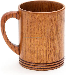 แก้วเบียร์ไม้ขนาดเล็กด้ามจับทำจากไม้ธรรมชาติทำด้วยมือสไตล์ญี่ปุ่นแก้วเบียร์ไม้ขนาดเล็กจาก Falak World - Product Image 2