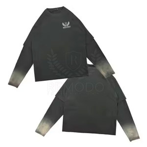 Fashionable Custom Color Double <b>Layered</b> Casual <b>Top</b> Crewneck Quick Dry 100%Cotton Fiber Men Full Sleeve T-Shirt For Collection - Product Image 1
