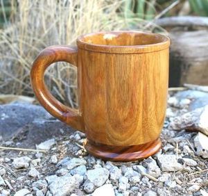 Taza de Madera Natural Hecha a Mano, Ecológica, Rústica, para Café, Té, Cerveza y Jugos - Product Image 1