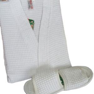 Peignoirs et pantoufles gaufrés 100% coton de haute qualité Offres Spéciales Caractéristiques thermiques de grande taille - Product Image 1
