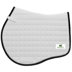 Tapis de selle pour chevaux de haute qualité, couche extérieure en micromesh et rembourrage en mousse polyéthylène pour une respirabilité supérieure, tout usage. - Product Image 2