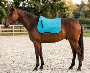 Tapis de selle d'équitation de style occidental en polycoton avec doublure en mousse de gel écologique et option en peau de mouton - Product Image 6