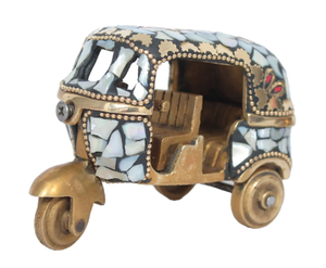 Export Quality Brass Auto Rickshaw <b>Miniature</b> for Festive Decorations Such As Diwali for Home Decoration - Product Image 3