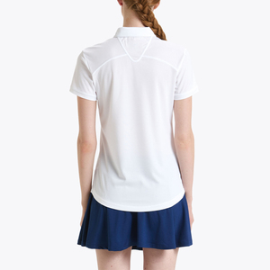 Polo Blanco de Manga Corta para Mujer con Cuello y Falda de Tenis Azul Marino - Product Image 2