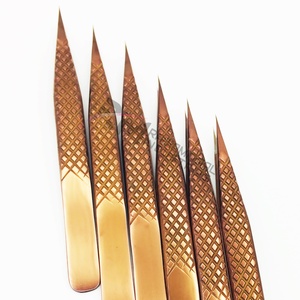 RMI Wholesale Private Label Long <b>Boot</b> Eyelash Extension Volume Tweezers Stainless Steel with Pointed Fiber Tip - Product Image 4