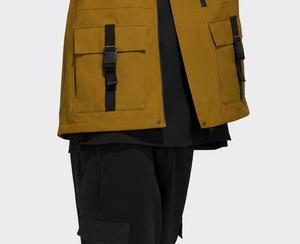 Blouson Bomber Homme Couleur Unie Fermeture Éclair Coupe-Vent Décontracté Automne Coupe Classique Extérieur Toile Nylon Logo Avant - Product Image 6