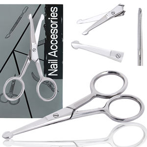 Ciseaux à cuticules à pointe fine emballés pour la vente au détail, en acier inoxydable, ciseaux de précision pour ongles avec étui zippé en PVC, ciseaux de manucure de qualité supérieure - Product Image 6