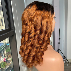 วิกผมหยิกสีออมเบรเกอร์สำหรับผู้หญิงสินค้าอินเทรนด์ผมบริสุทธิ์เวียดนามหรูหรา - Product Image 3