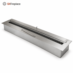 <span class=keywords><strong>Bruciatore</strong></span> Lineare a <span class=keywords><strong>Bioetanolo</strong></span> in Acciaio Inossidabile con Vassoio Manuale e Coperchio a Cerniera per Caminetti da Incasso Personalizzati per Interni - Product Image 2
