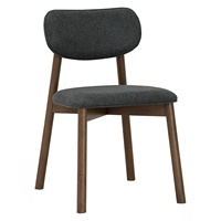 Chaise de salle à manger ergonomique durable avec dossier, structure en bois, revêtement en microfibre, design minimaliste moderne pour la maison et le bureau à domicile