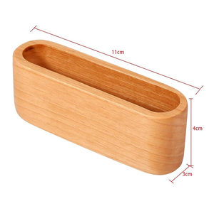 Wood Business Card Holder Stand Desk Business Card Display Rack New <b>Creative</b> Home Office Business Card Holder - Product Image 6