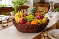 Panier de rangement tressé artisanal en fibres naturelles, style rustique, pour l'organisation domestique et la décoration intérieure (vente en gros)