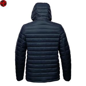 Veste en duvet de laine légère de haute qualité pour homme, style bulle à capuche, avec design sans couture, veste matelassée - Product Image 6