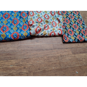 Sac cosmétique en tissu à motifs géométriques, taille moyenne, style bohème, fermeture à glissière multifonction - Product Image 2