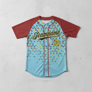 Maillots de baseball imprimés sur demande, maillot de sport à manches courtes, personnalisable avec le nom de l'équipe, kit uniforme de softball - Product Image 1