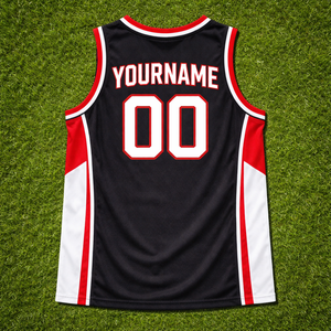 เสื้อบาสเก็ตบอลทีมโรงเรียนแบบสั่งทำพิเศษ แห้งเร็ว ระบายอากาศได้ดี ผ้าโพลีเอสเตอร์ 100% สกรีนชื่อและหมายเลขผู้เล่นตามสั่ง - Product Image 2