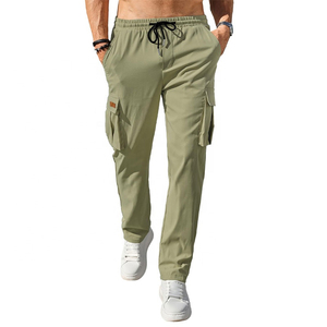 Cargo Jogger Pants for Men's Wholesale Custom 100% Cotton Canvas Lightweight Casual Plain OEM Pockets Breathable Long - Product Image 1