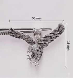 Pendentif Aigle Dvars en Moissanite Diamantée VVS, Symbole de Protection Hip Hop, Luxe Plaqué Or, Argent 925, Force et Liberté - Product Image 2