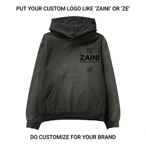 Sudadera con Capucha para Hombre, Lavado Ácido, 420 GSM, Felpa de Algodón Premium, Negra Vintage, Logotipo Personalizado, Impresión Puff, Bordado Privado - Product Image 1