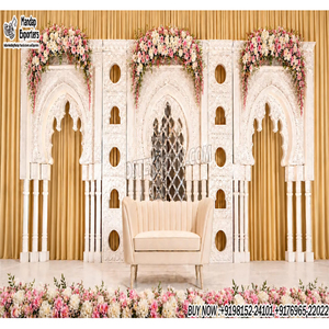 Panel clásico blanco tallado para escenario de boda, estilo marroquí, paneles de arco 3D para la decoración del escenario de boda, aspecto elegante para la decoración del escenario de boda - Product Image 1