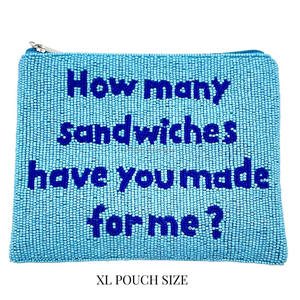 Monedero con Cierre de Cuentas con Frases Divertidas, Monedero de Maquillaje Bordado a Mano con Cuentas de Semillas, Regalo Personalizado al por Mayor, Monedero Compacto de Moda para Fiestas - Product Image 1