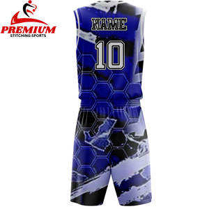 Ensemble de maillots de basket-ball réversibles à séchage rapide, entièrement personnalisables avec impression numérique, en tissu mesh - Product Image 2