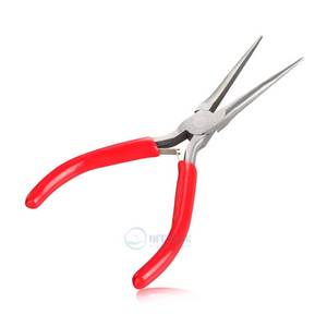 คีมปากยาว 6.25 นิ้ว 160 มม. เครื่องมือทำเครื่องประดับ หัวสแตนเลส ด้ามจับ PVC นุ่มสบาย สปริงคู่ - Product Image 1