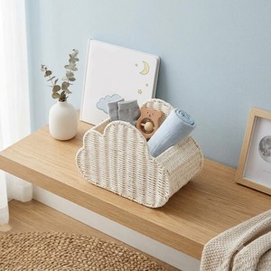 Cloud Shape Woven Paper Rope <b>Storage</b> <b>Basket</b> Multi-Purpose Organizer Natural Cute Toy <b>Storage</b> made in Vietnam - Product Image 5