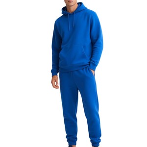 Conjunto Deportivo para Hombre 2026, Sudadera con Capucha Blanca, Manga Larga, Color Sólido, Casual, 100% Algodón, Transpirable, Corte Regular - Product Image 4