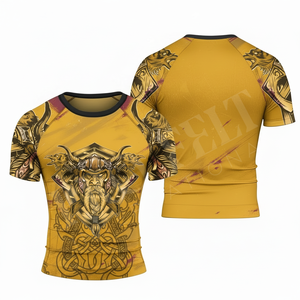 เสื้อรัดกล้ามเนื้อแขนยาวสำหรับออกกำลังกาย พิมพ์ลายโลโก้ได้ตามต้องการ เหมาะสำหรับ MMA BJJ ยิม ฟิตเนส และกีฬาต่างๆ - Product Image 5