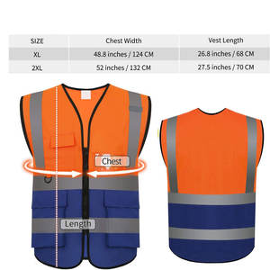 Gilet de sécurité réfléchissant haute visibilité pour moto, vêtements de travail réfléchissants, gilet de travail multi-poches pour hommes - Product Image 2