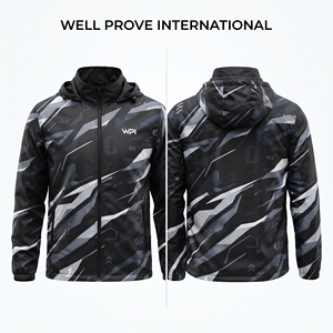Chaqueta Cortavientos Multicolor Marrón Marino, Tejido de Nailon Premium de 120 GSM, Impermeable, Reversible, con Capucha y Forro Polar, para Invierno - Product Image 4