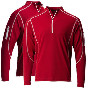 Nouveauté T-shirt de sport pour homme à manches longues avec fermeture éclair 3/4, vêtements de sport, entraînement, fitness, séchage rapide, respirant - Product Image 5