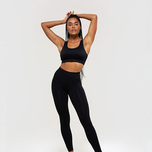 Leggings de sport pour femmes à taille mi-haute, design personnalisé, en tissu Spandex/Polyester respirant, antibactérien et à séchage rapide - Product Image 4