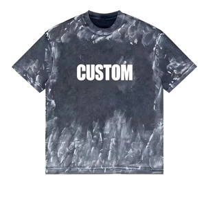 Custom Men's Vintage Washed Acid Wash T Shirt Streetwear Organic Cotton Lightweight 250GSM Oversized Short Sleeve Graphic Tee - Product Image 2