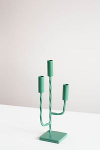 เชิงเทียนเซรามิกสีเขียวเซจตกแต่งบ้านสไตล์โมเดิร์น - Product Image 3
