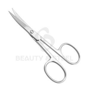 Ciseaux à ongles mats argentés de qualité supérieure avec bord incurvé professionnel et poignées ergonomiques larges pour une précision professionnelle en salon - Product Image 2