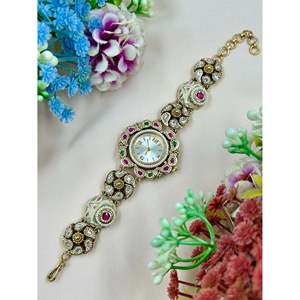 Indian Ethnic Artificial Jewellery-Yukta Premium Brass Chorski Watch - Product Image 1