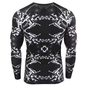 Rashguard MMA à manches longues pour hommes, en polyester et élasthanne, sublimé, pour le sport - Product Image 5