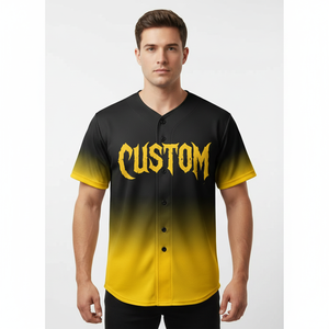 New Arriver Unisex Kids Vintage Toddler Custom Made Black and Gold <b>Baseball</b> Jersey - Product Image 5
