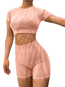 Conjunto Deportivo para Mujer, Estilo Nuevo, Color Sólido, Cintura Alta, para Yoga y Fitness, Venta al Por Mayor - Product Image 5