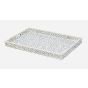 Plateau élégant en os incrusté de style américain pour la maison, l'hôtel et la décoration de table au meilleur prix. Plateau en os incrusté de qualité supérieure par Star Crafts India. - Product Image 1