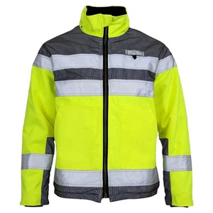 Wholesale Coated Hi Vis Waterproof Quilted Hooded Safety <b>Jackets</b> Unisex Custom Front Logo Industrial Safety <b>Jacket</b> For <b>Man</b> - Product Image 5